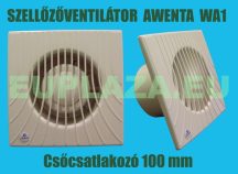   Ventilátor, Awenta WA100, szellőzőventilátor, fali, csőcsatlakozóval, formatervezett, csőcsatlakozó 100 mm